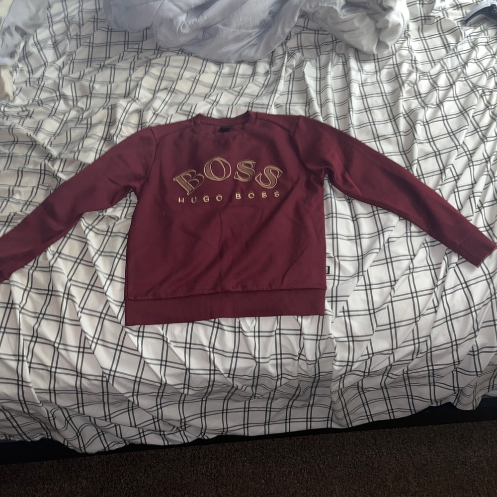 Burgundy Hugo Boss Crewneck